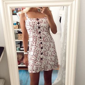 Olivaceous Floral Mini Dress